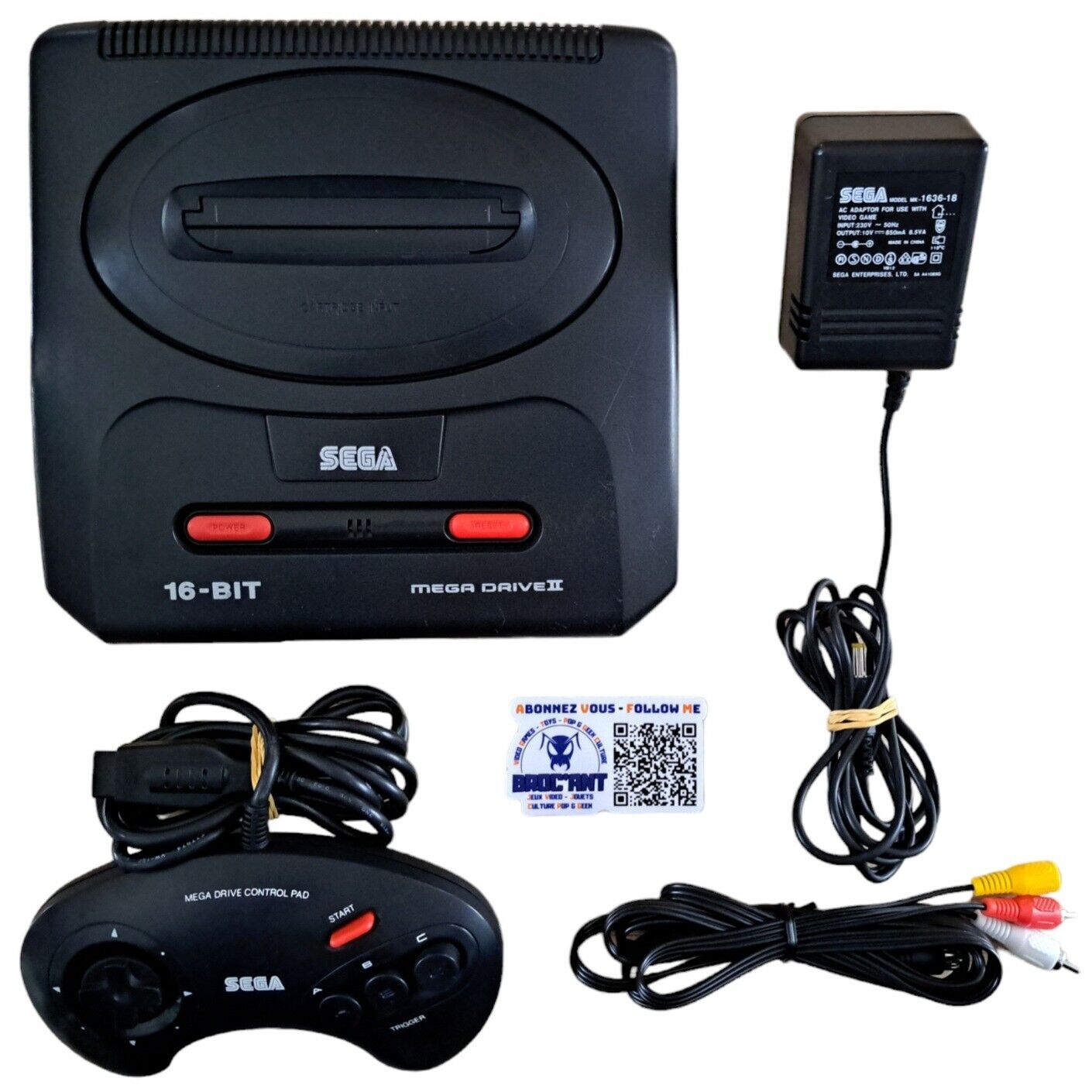 Console Sega Mega Drive II MD2 PAL cleaned tested functional